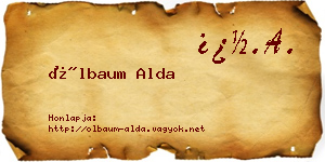 Ölbaum Alda névjegykártya